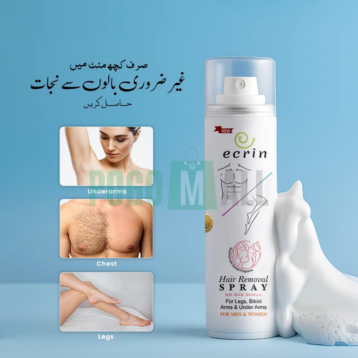 Hair removal spray