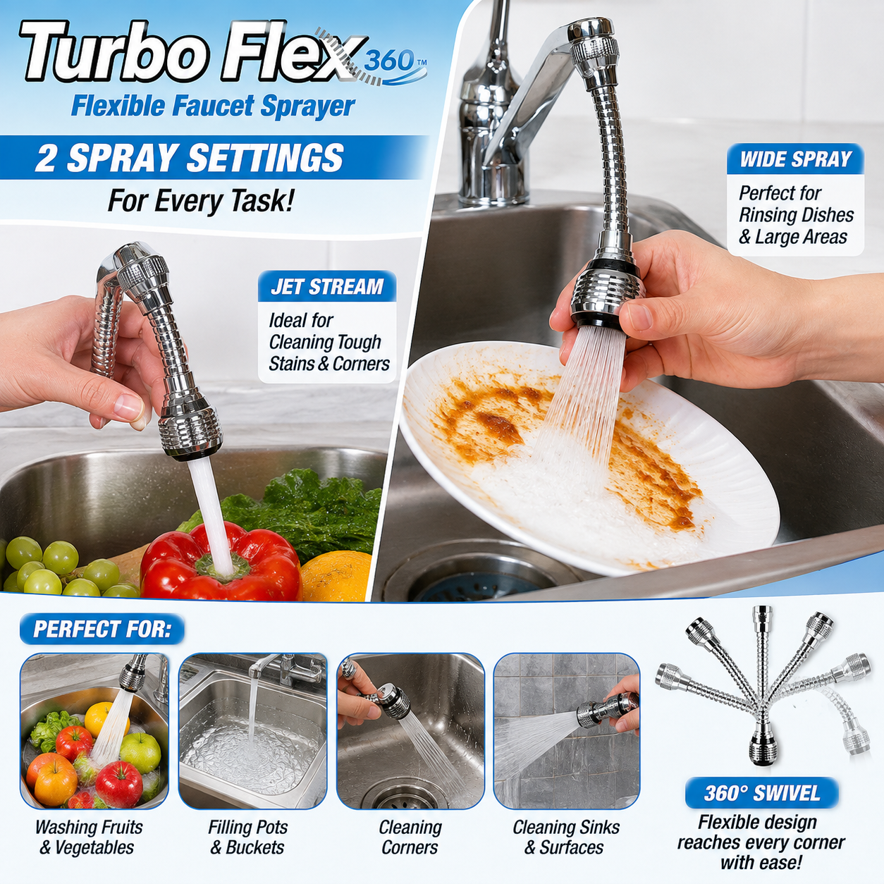 Flexible Turbo Faucet 360°