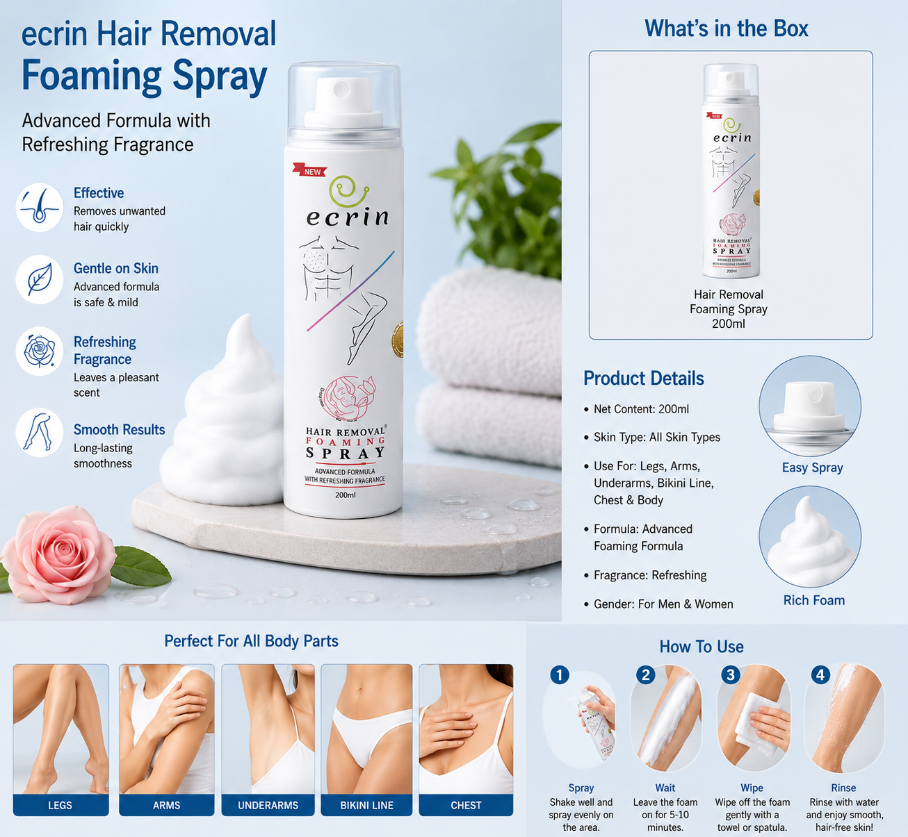 Ecrin Hair Removal Spray